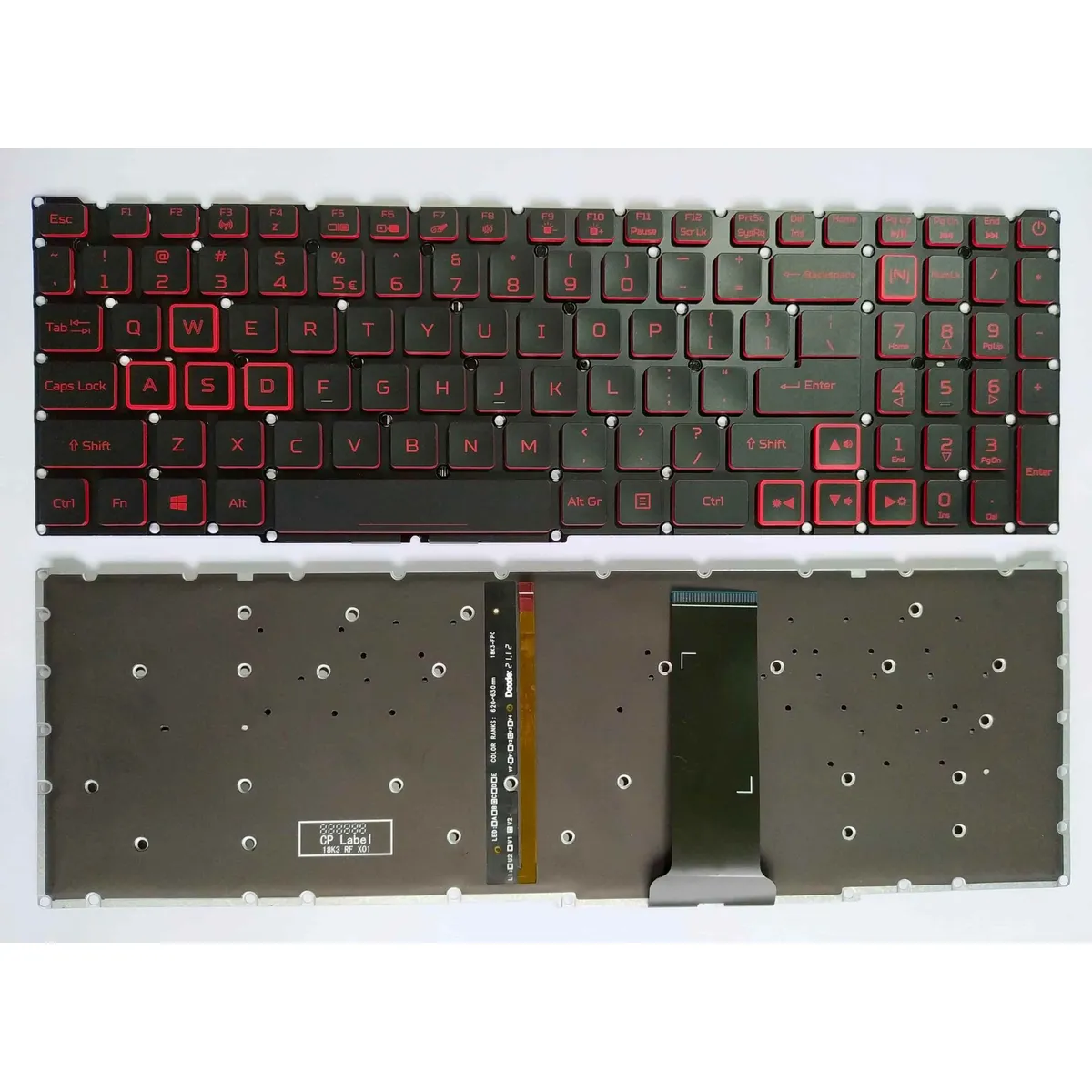ACER - Teclado para Acer Nitro 5  AN517-51 AN515-55-51M9 AN515-55-521N