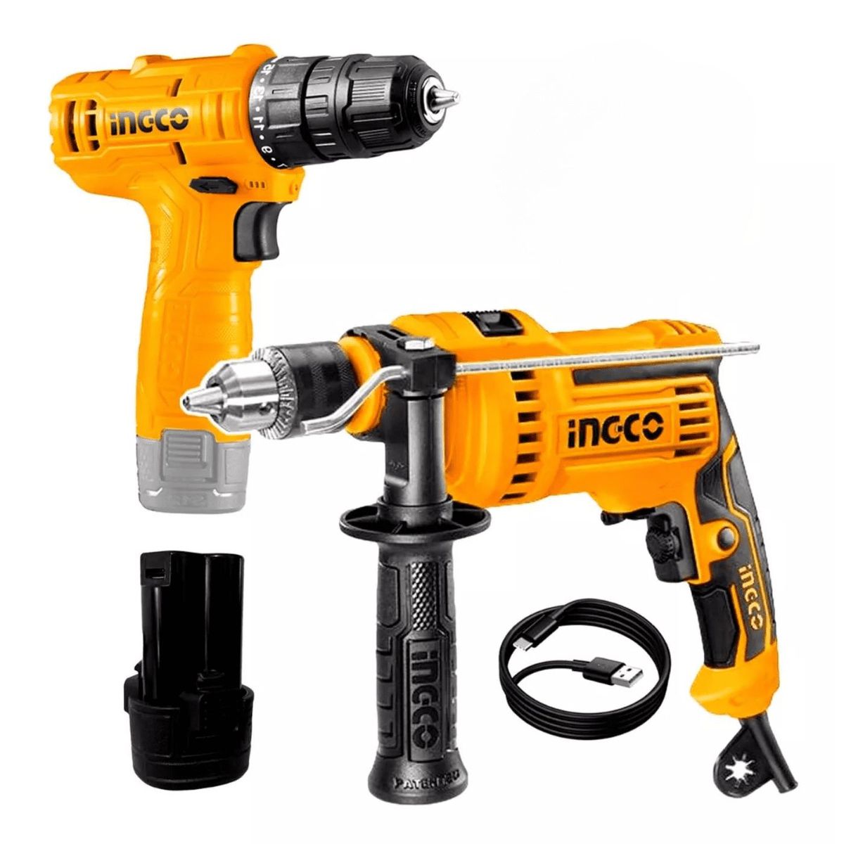 INGCO TOOLS - KIT TALADRO Y ATORNILLADOR 15AH INGCO
