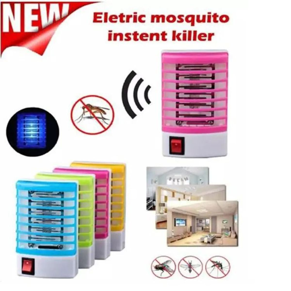 OEM - x4 Mosquiteros Electrico Led Moscas Zancudos Insectos De La Noche
