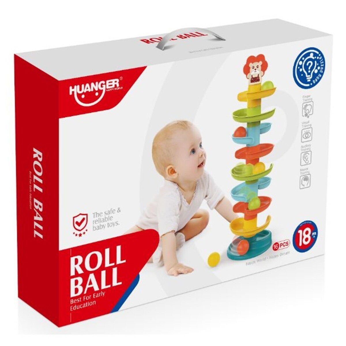 HUANGER - Juguetes para bebés Bola de actividades espiral rodante