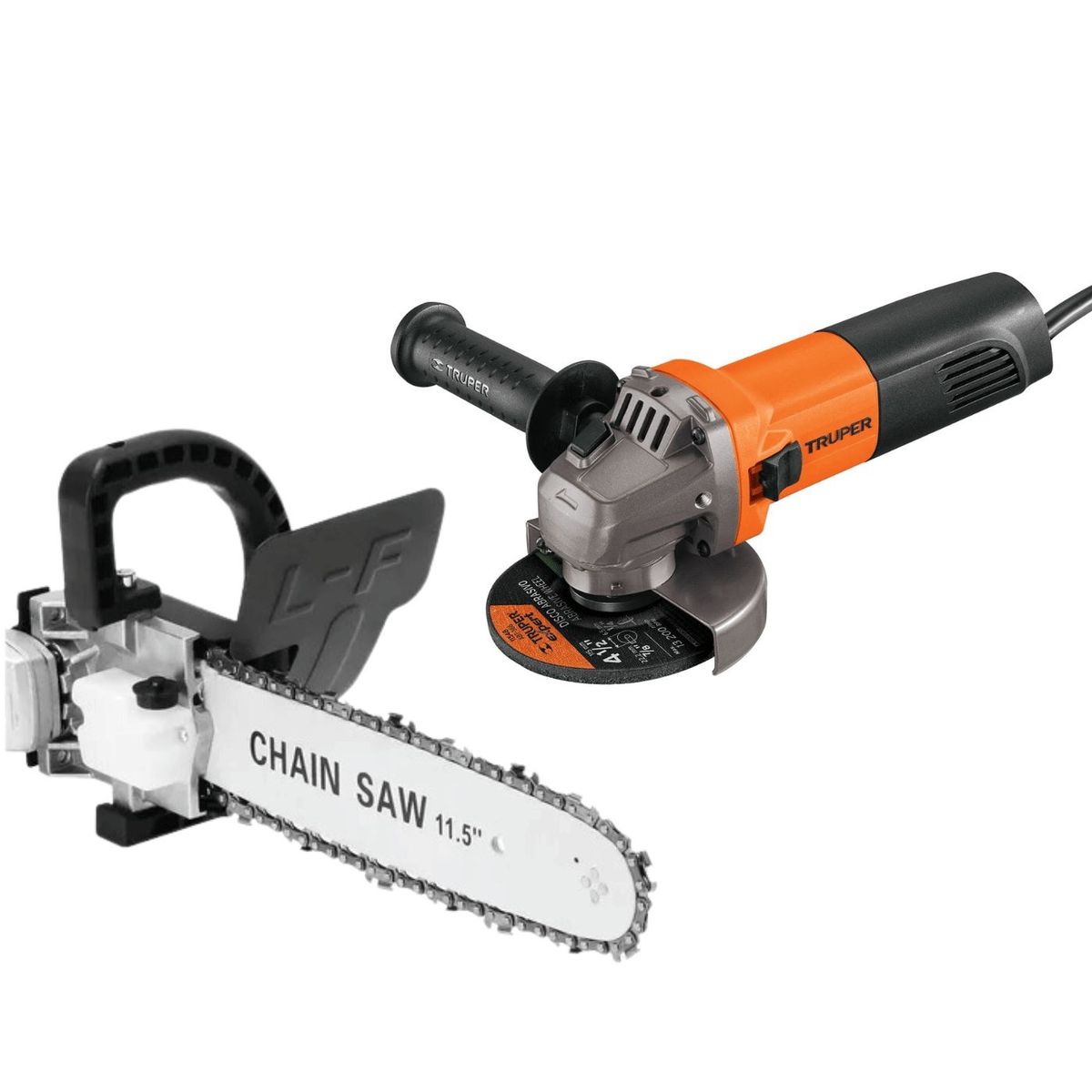 TRUPER - Amoladora Truper 800W  adaptador para Motosierra