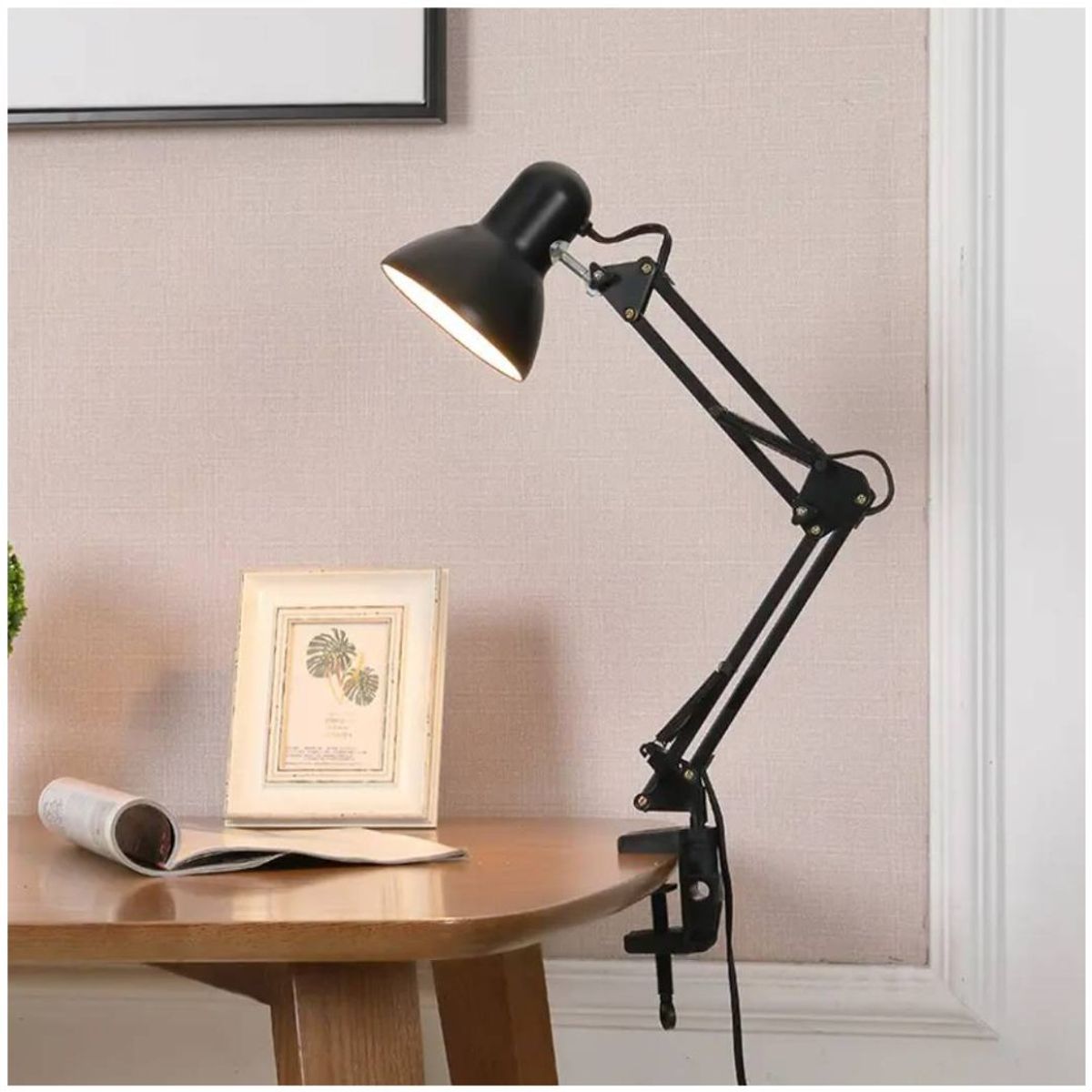 INSPIRA MARKET - Lampara de escritorio vintage elegante negro