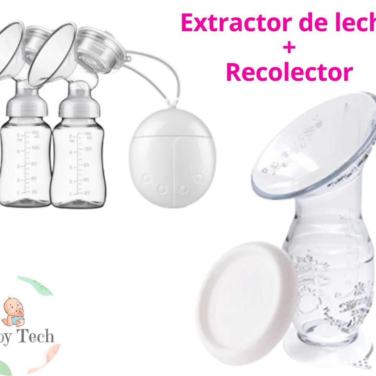 GENERICO - Extractor de Leche Eléctrico Doble  Recolector de leche