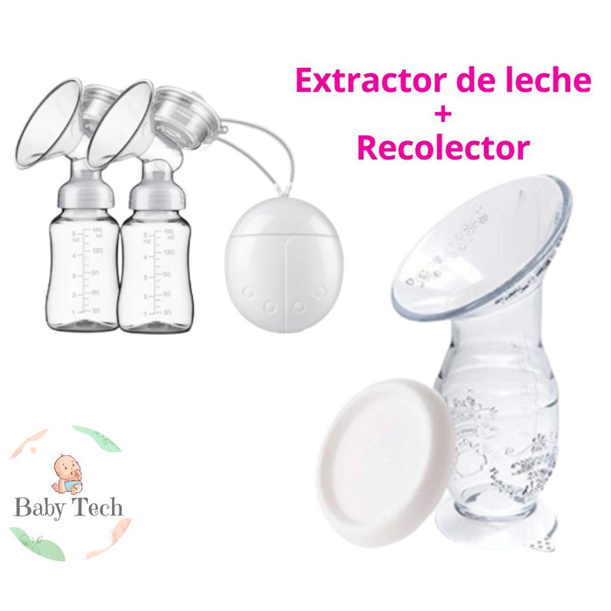 GENERICO - Extractor de Leche Eléctrico Doble  Recolector de leche