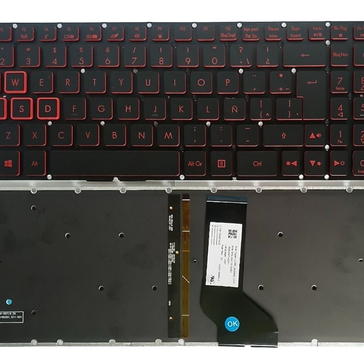 ACER - Teclado Acer Nitro 5 ORIGINAL AN515 AN515-41 AN515-42