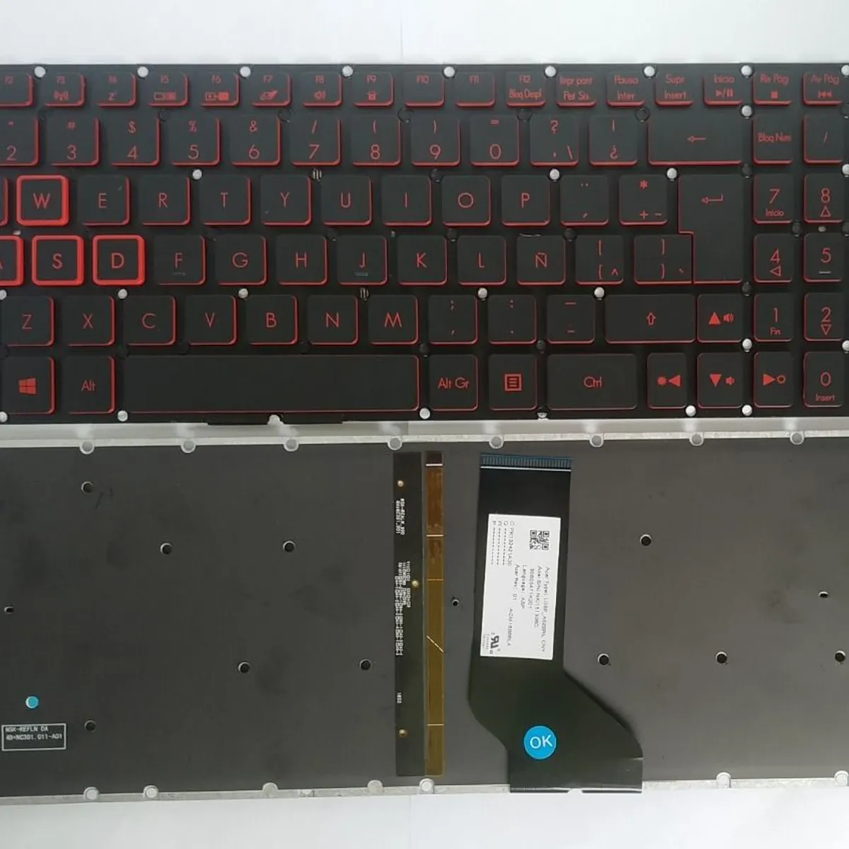ACER - Teclado Acer Nitro 5 ORIGINAL AN515-51 AN515-52 AN515-53 AN515-31