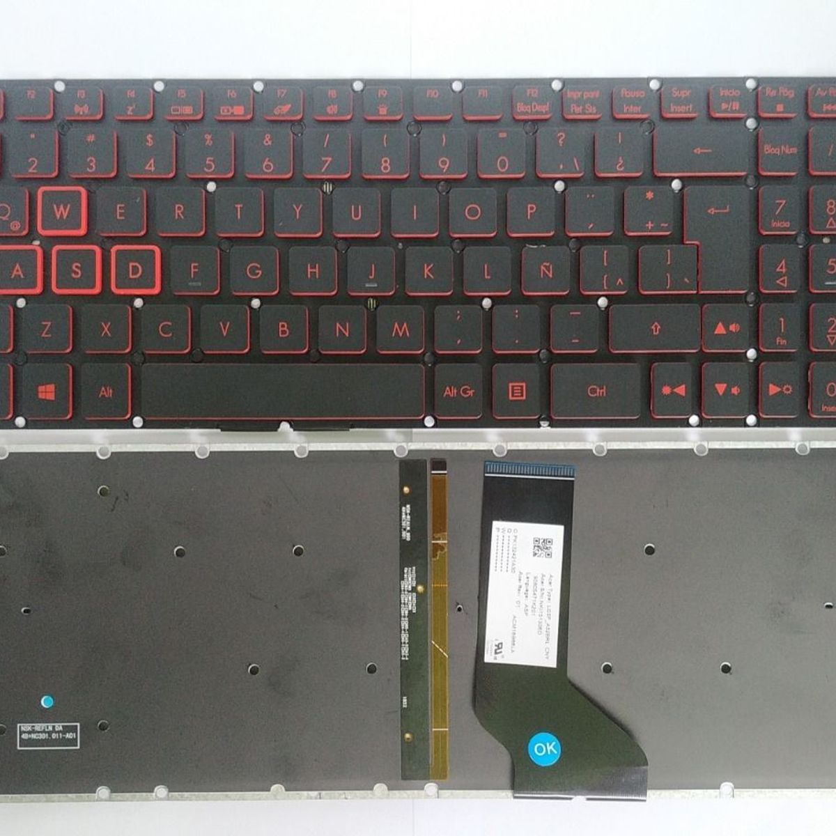 ACER - Teclado Acer Nitro 5 ORIGINAL AN515-51 AN515-52 AN515-53 AN515-31
