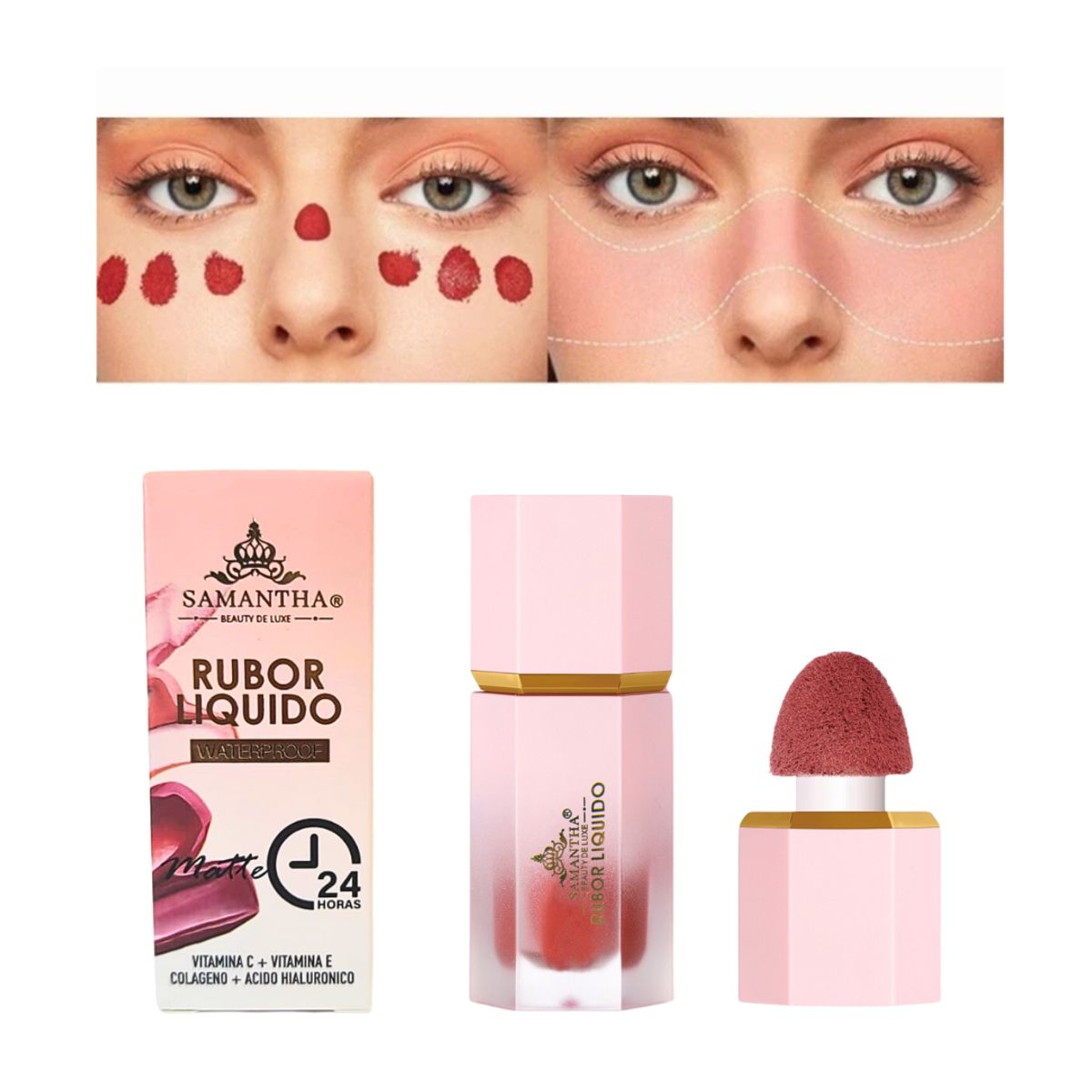 GENERICO - Rubor Liquido con Aplicador Samantha Matte TONO 1