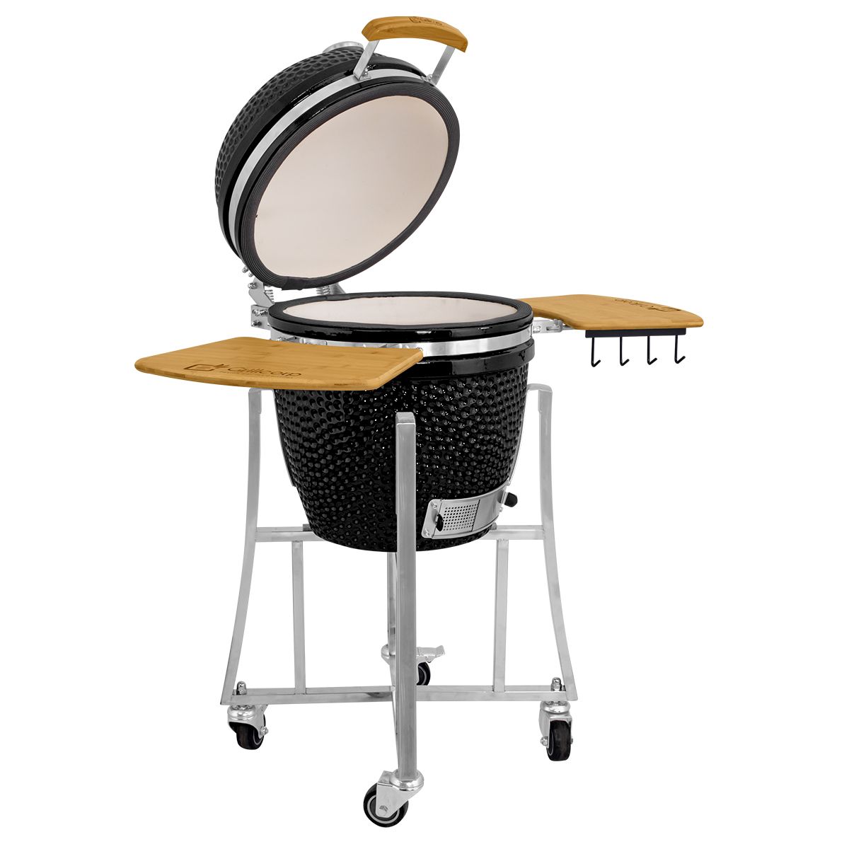 GRILLCORP - Kamado Granada 18 Negro con accesorios