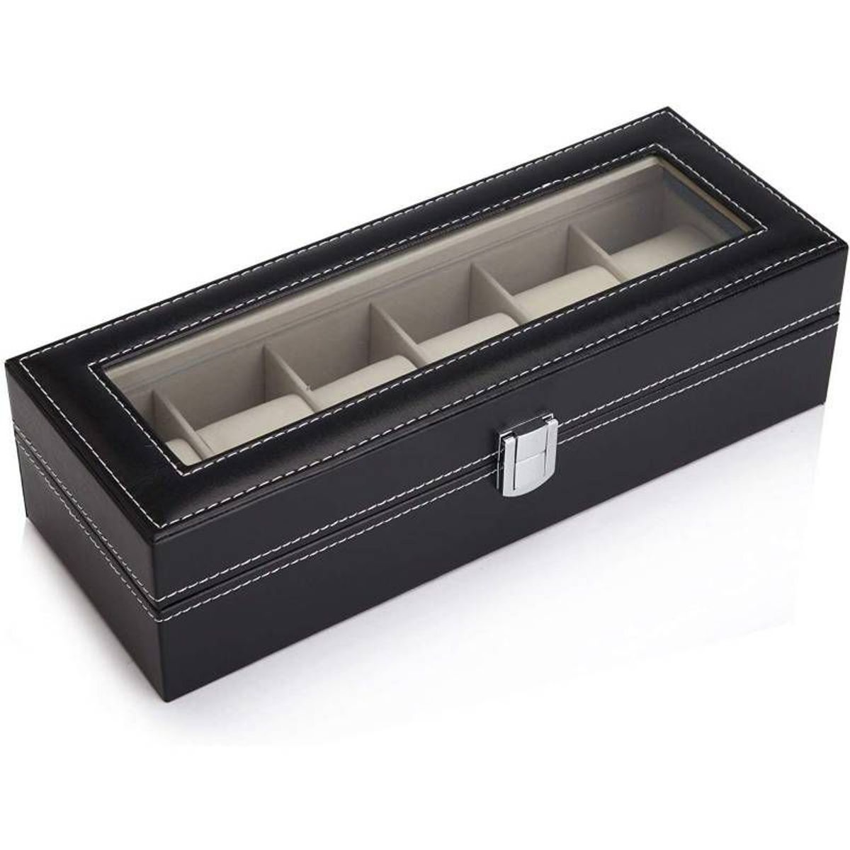 GENERICO - Caja Porta Relojes de Lujo Elegante 6 Compartimientos