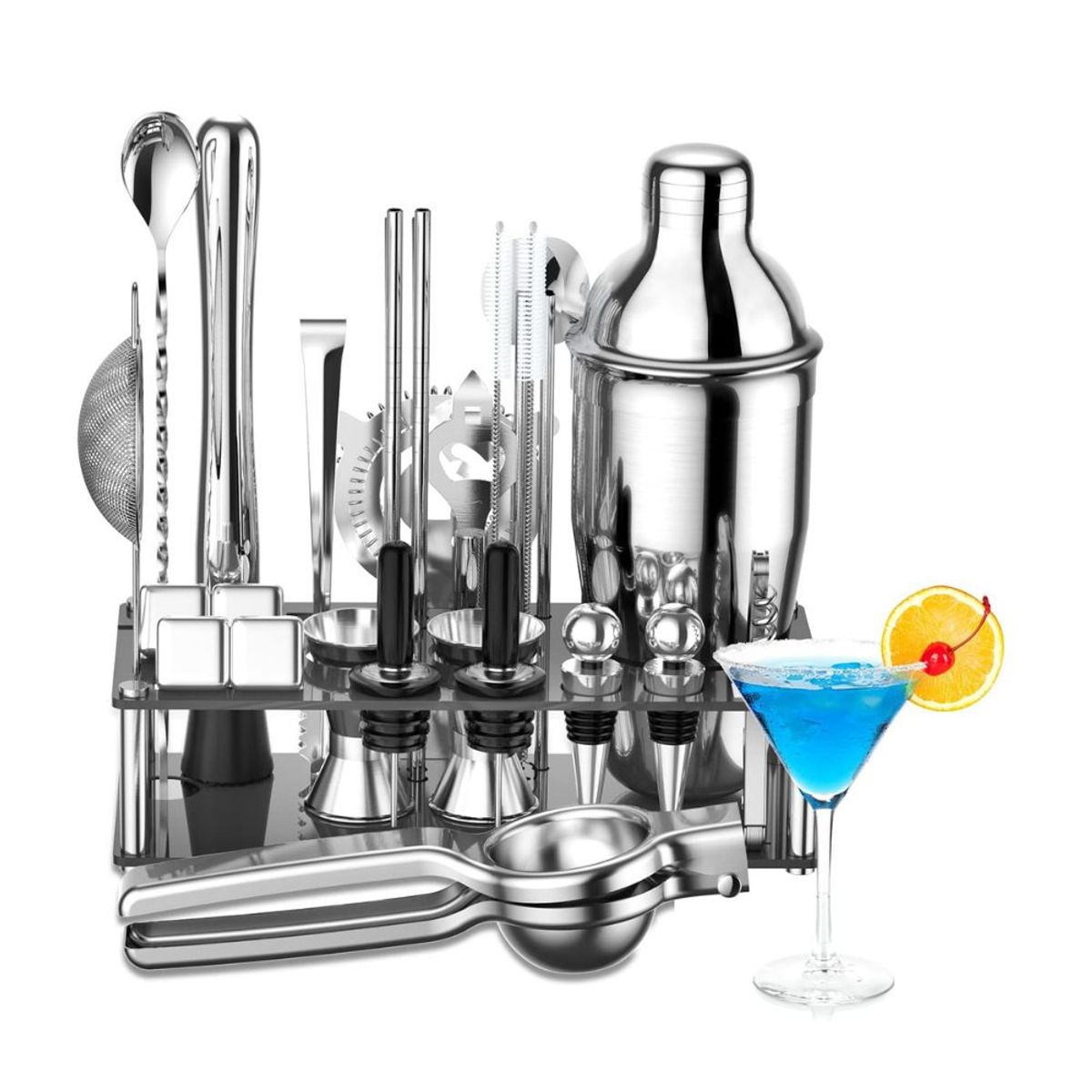 GENERICO - Kit Set Coctelero 30pzs Profesional Barman Inox Bartender