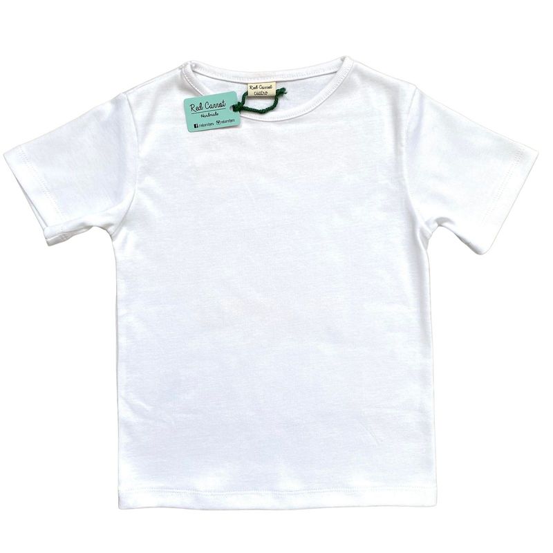 RED CARROT - Polo unisex niño manga corta algodon blanco