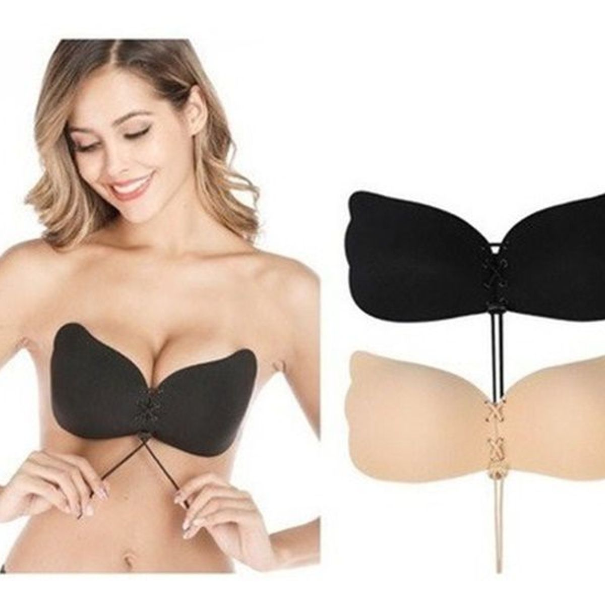 GENERICO - Brasier Push up Invisible Mariposa Levanta Busto Dama Invisible