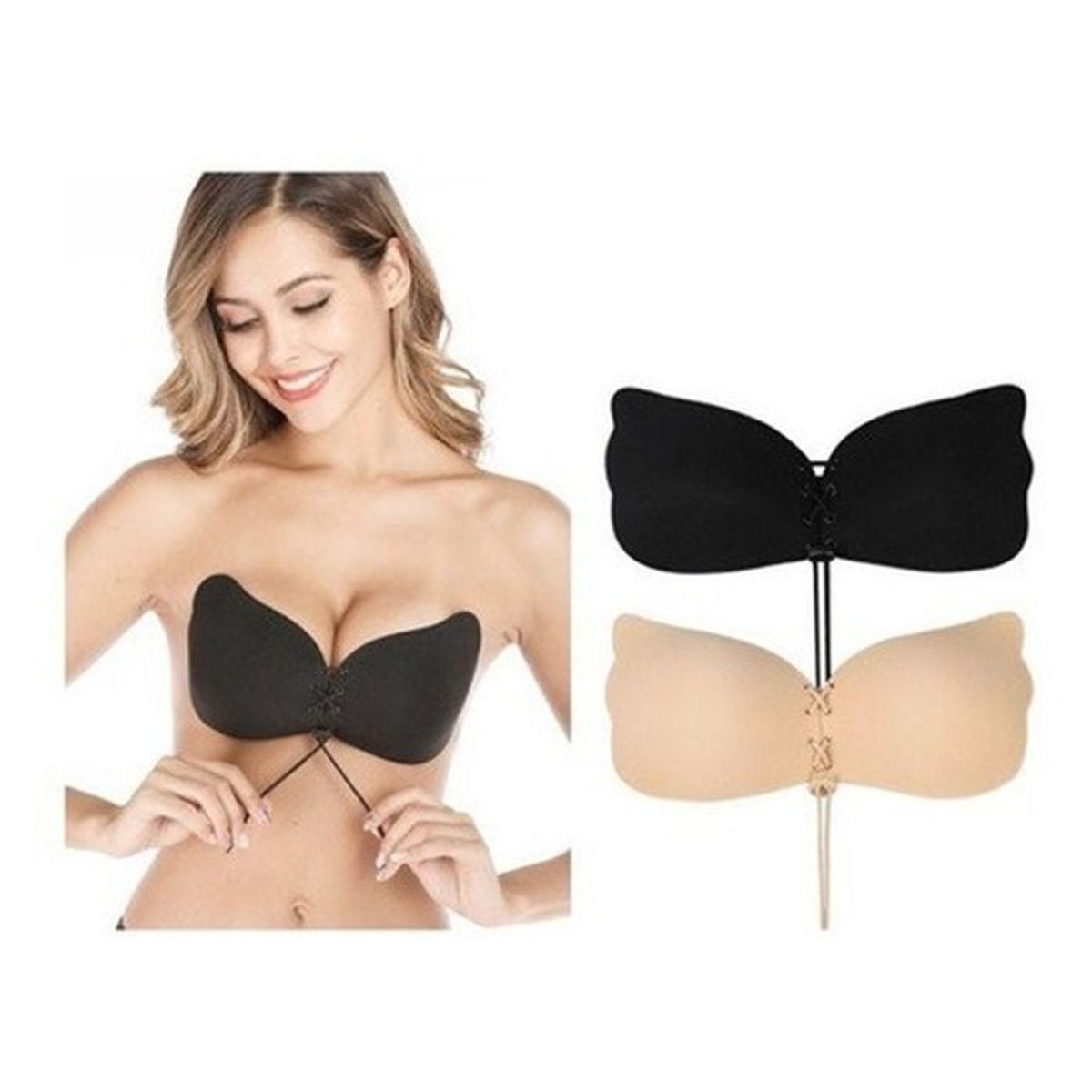 GENERICO - Brasier Push up Invisible Mariposa Levanta Busto Dama Invisible