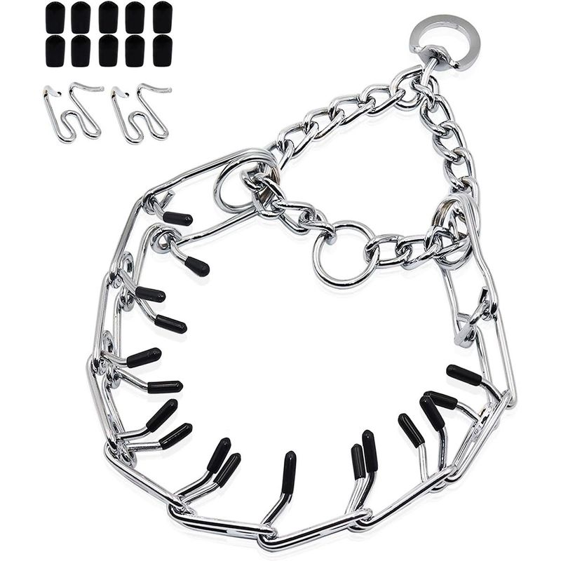 42AROZINA - Collar De Picos Perro Tipo Aleman Con Puntas Goma Comfort