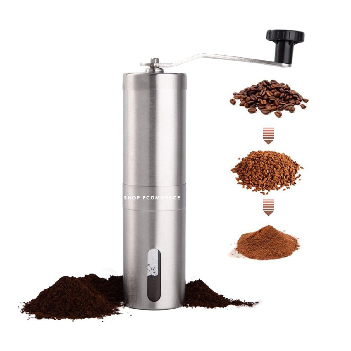 GENERICO - Moledor manual de acero inoxidable