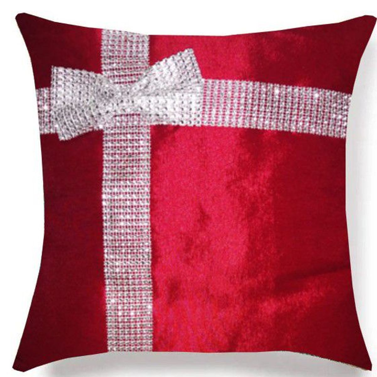 GENERICO - Funda Cojín Navideño imitación regalo Rojo 45 x 45