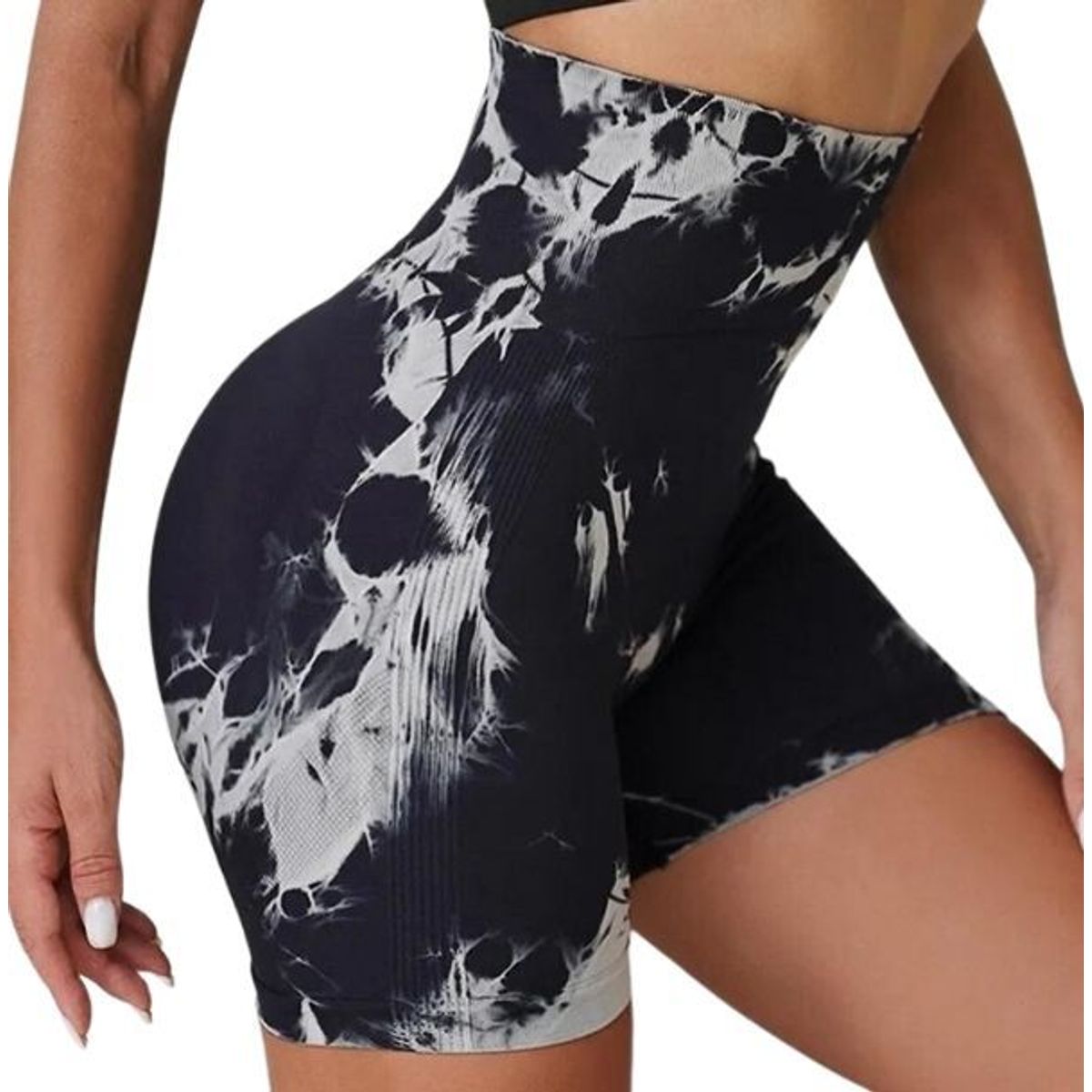 GENERICO - Short Deportivo Tie Dye sin Costuras con Push-Up - Ropa deportiva gym