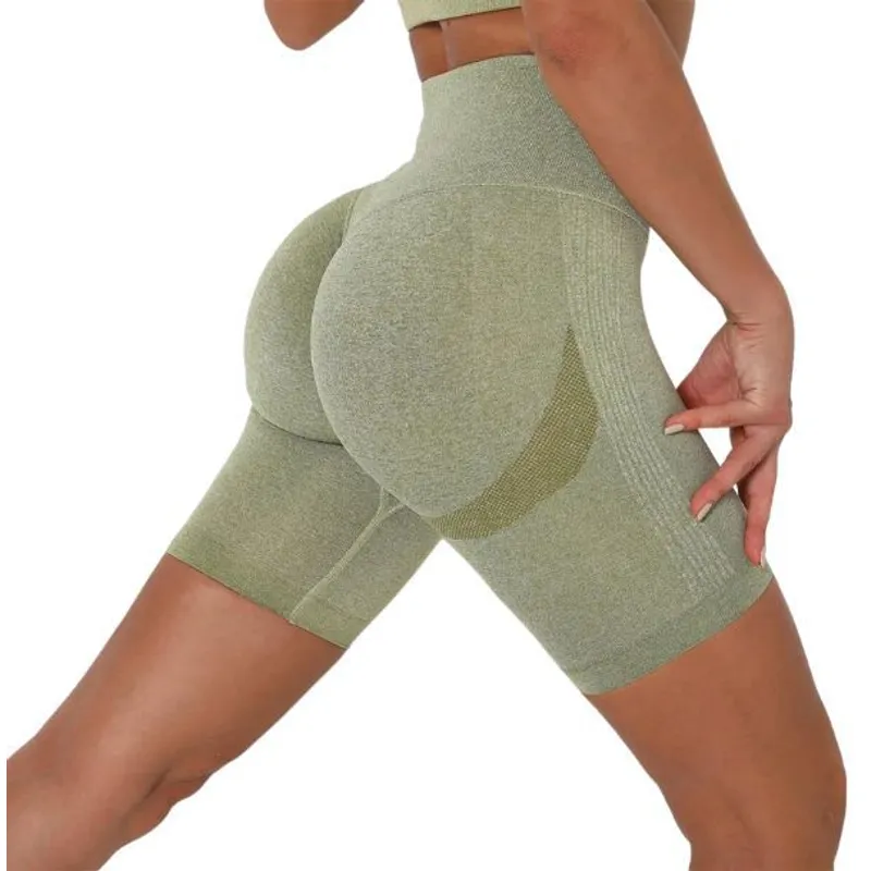 GENERICO - Short Biker Deportivo sin Costuras con Push-Up - Ropa deportiva gym