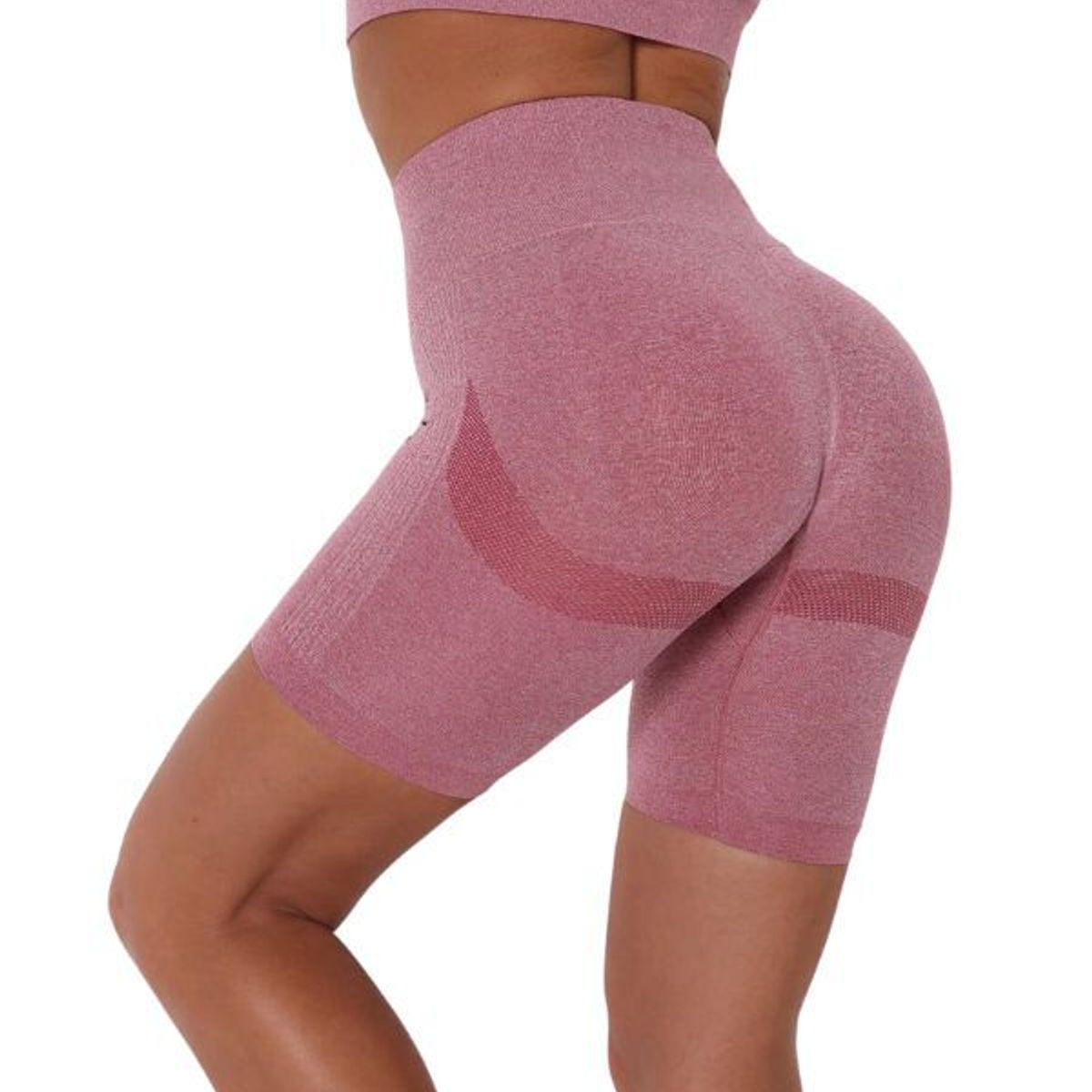 GENERICO - Short Biker Deportivo sin Costuras con Push-Up - Ropa deportiva gym