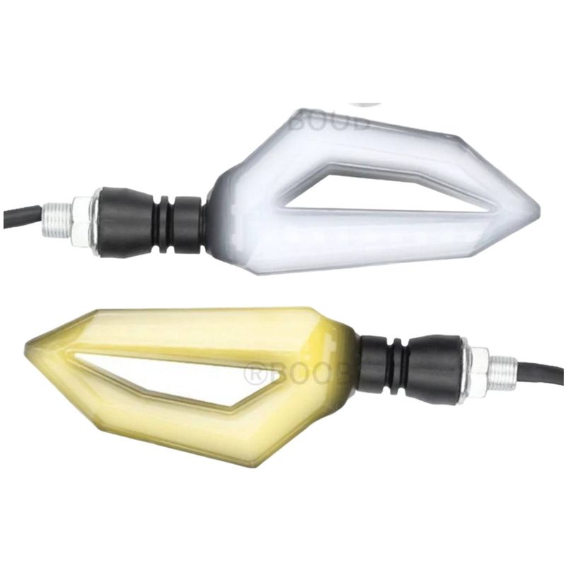 DENISASAA - Intermitente LED para motocicleta luz amarilla  luz azul