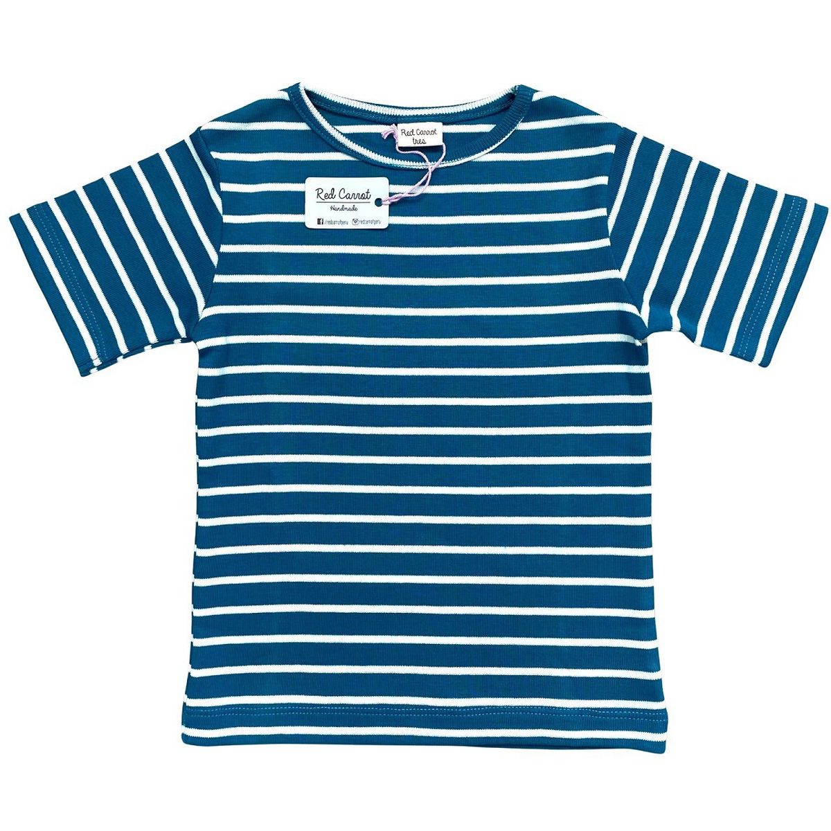 RED CARROT - Polo manga corta turquesa rayado