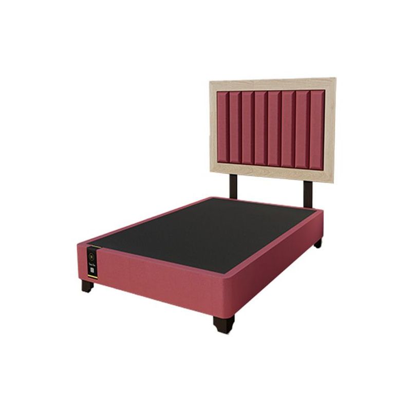 BARAKA HOME - Dormitorio Lugo + Cabecera patas ajustables 1.5 plz - Vino y Damasco