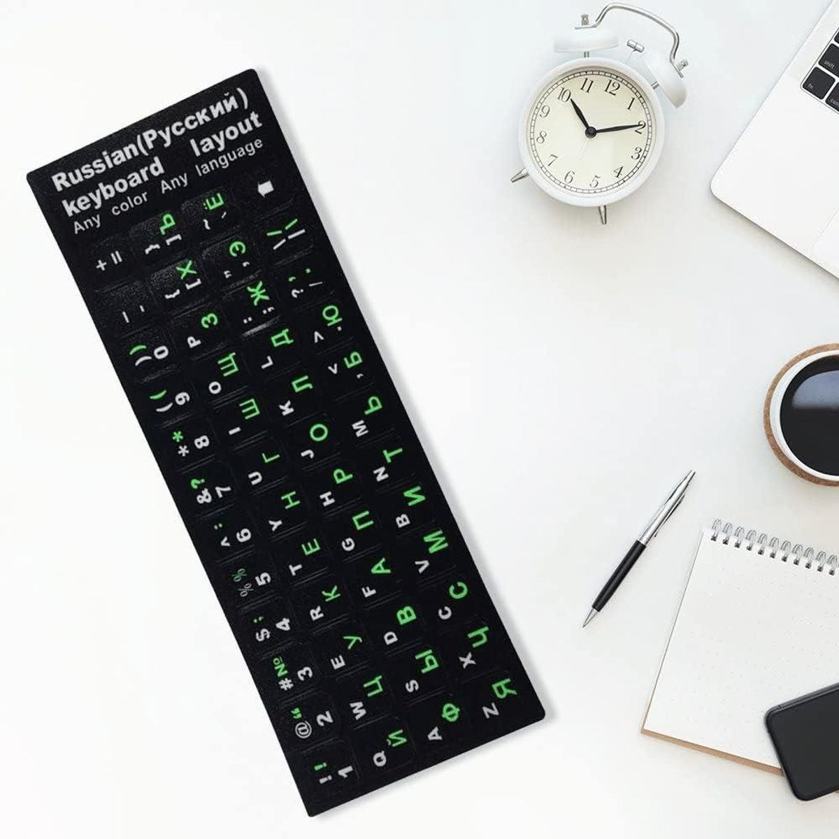 GENERICO - Adhesivos Resistentes Al Desgaste Para Teclado  RUSO