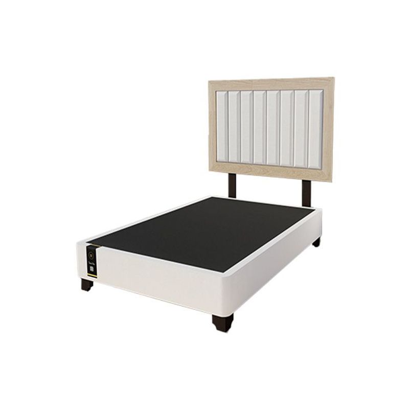BARAKA HOME - Dormitorio Lugo + Cabecera patas ajustables 1.5 plz - Ivory y Damasco