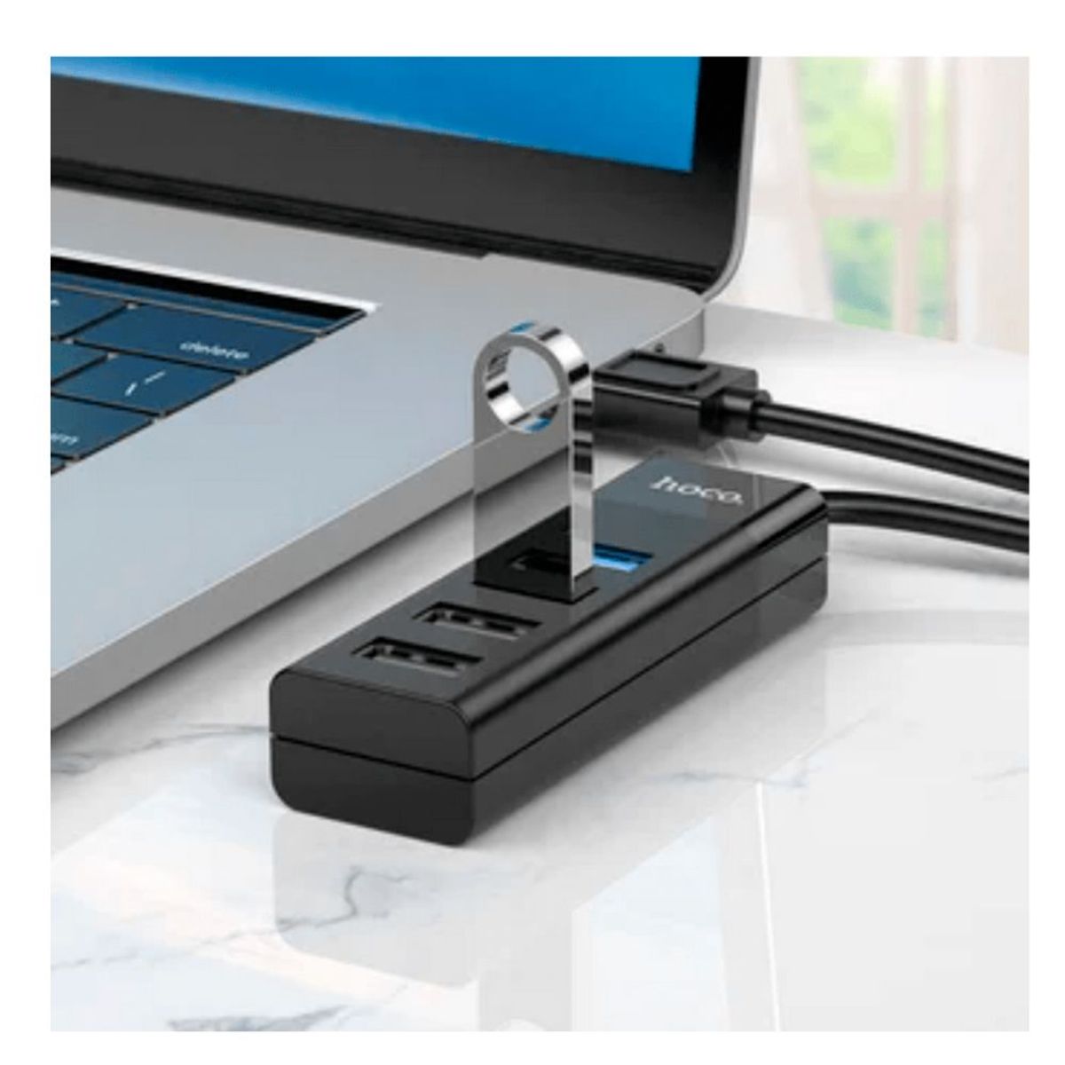 HOCO - HUB Adaptador Tipo C USB 4 EN 1 Convertidor Mulipuerto HOCO HB25