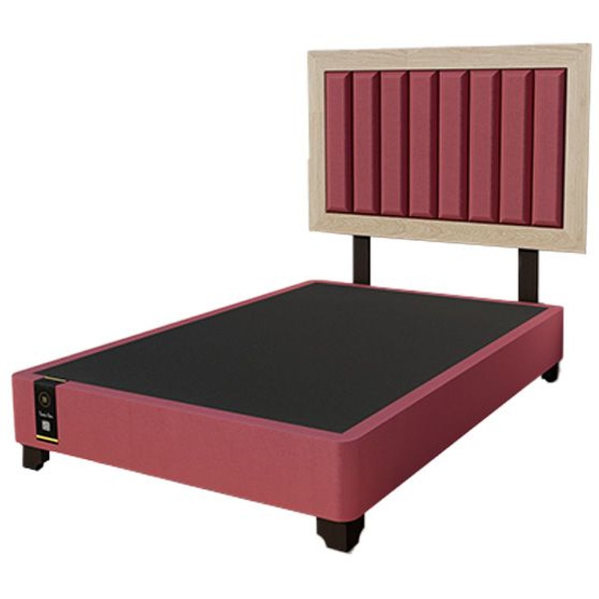 BARAKA HOME - Dormitorio Lugo + Cabecera patas ajustables 2 plz - Vino y Damasco