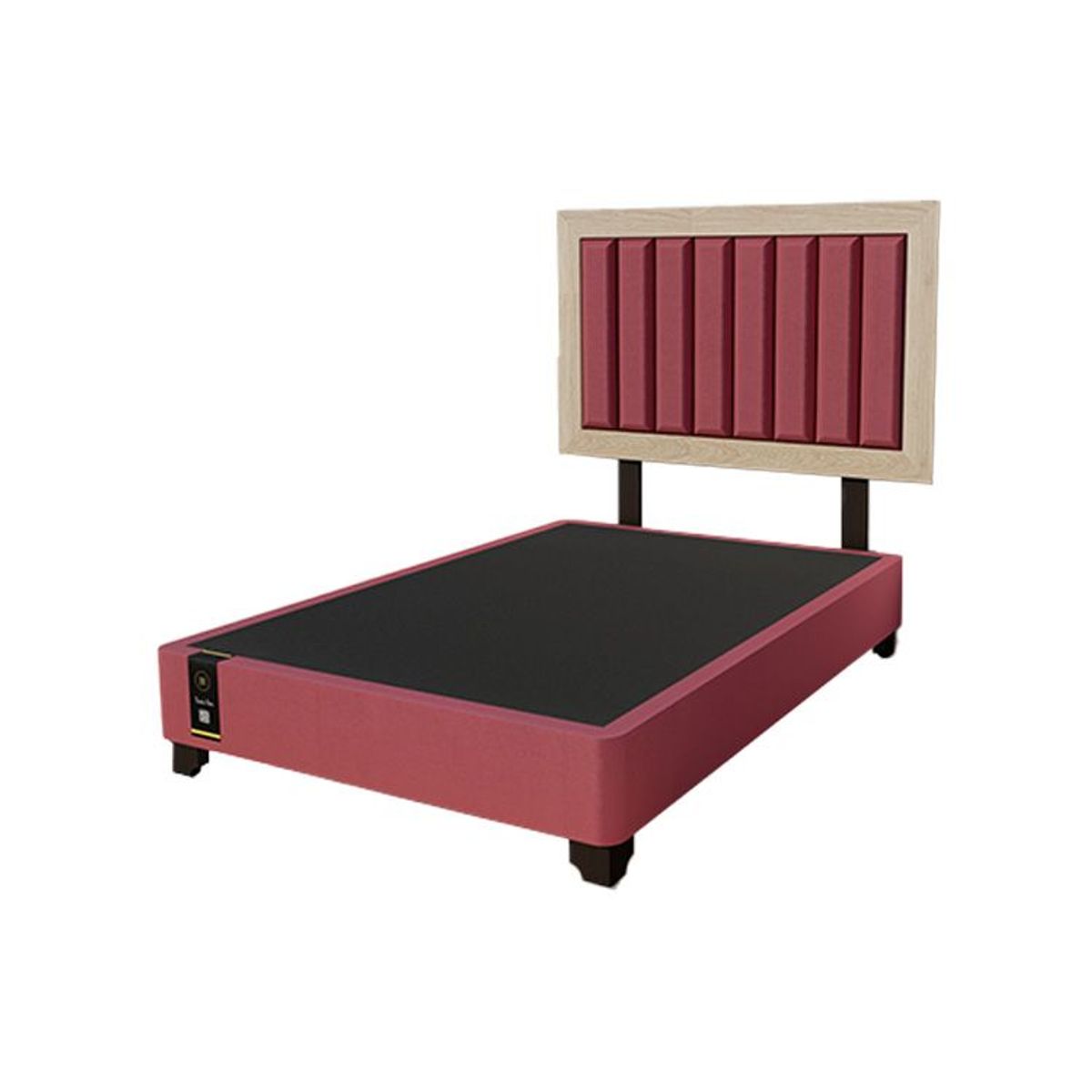 BARAKA HOME - Dormitorio Lugo + Cabecera patas ajustables 2 plz - Vino y Damasco