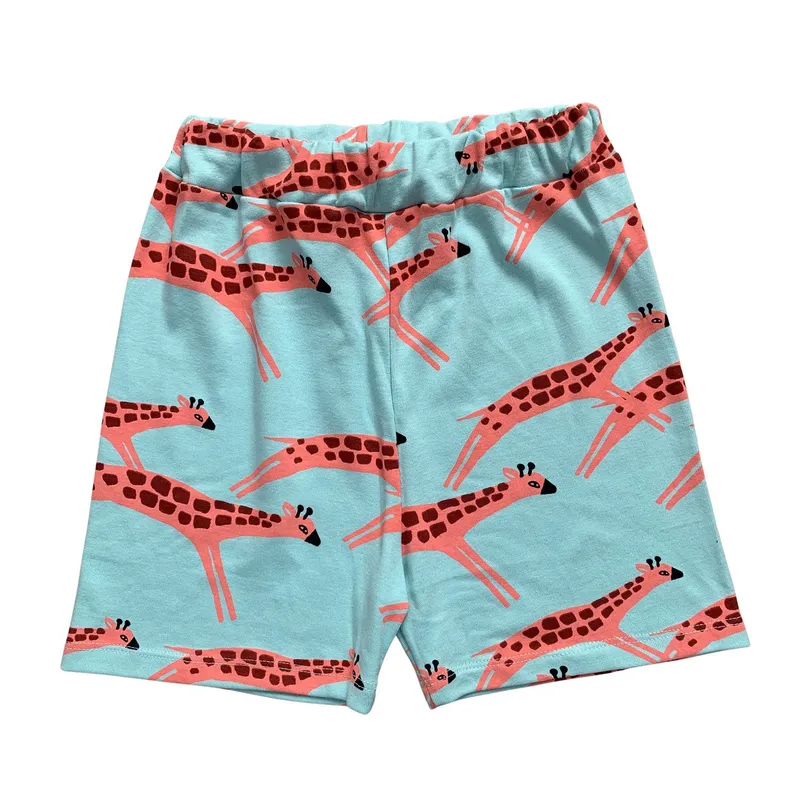 RED CARROT - Short verde agua con jirafas en algodon rib