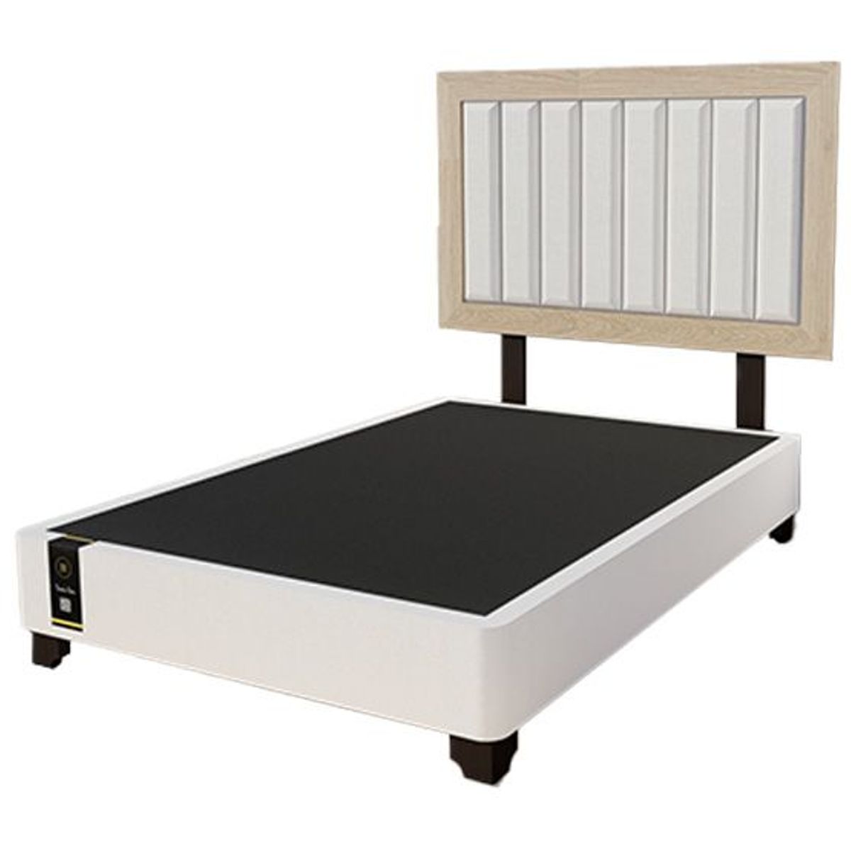 BARAKA HOME - Dormitorio Lugo + Cabecera patas ajustables 2 plz - Ivory y Damasco