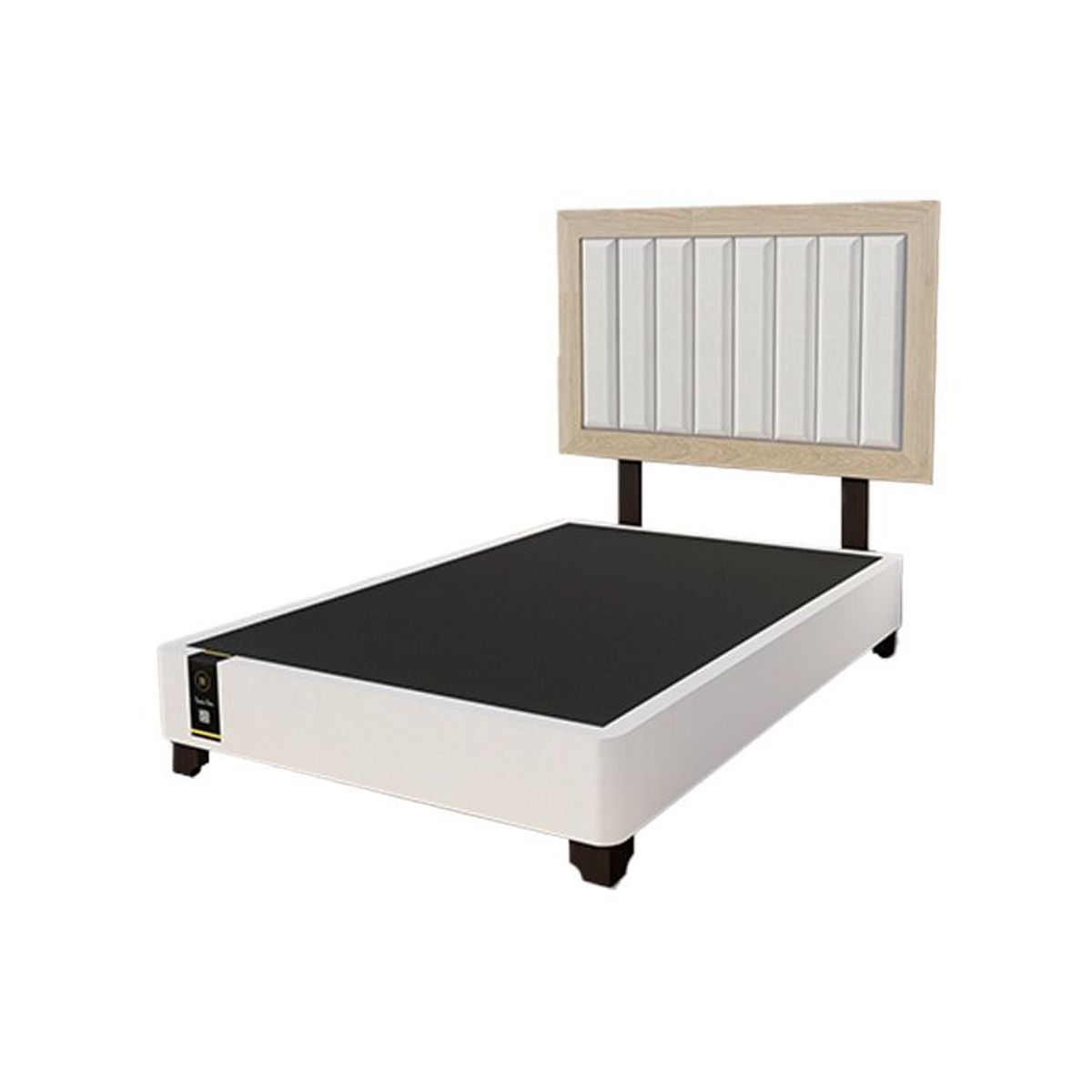BARAKA HOME - Dormitorio Lugo + Cabecera patas ajustables 2 plz - Ivory y Damasco