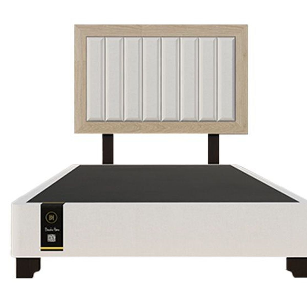 BARAKA HOME - Dormitorio Lugo + Cabecera patas ajustables 2 plz - Ivory y Damasco