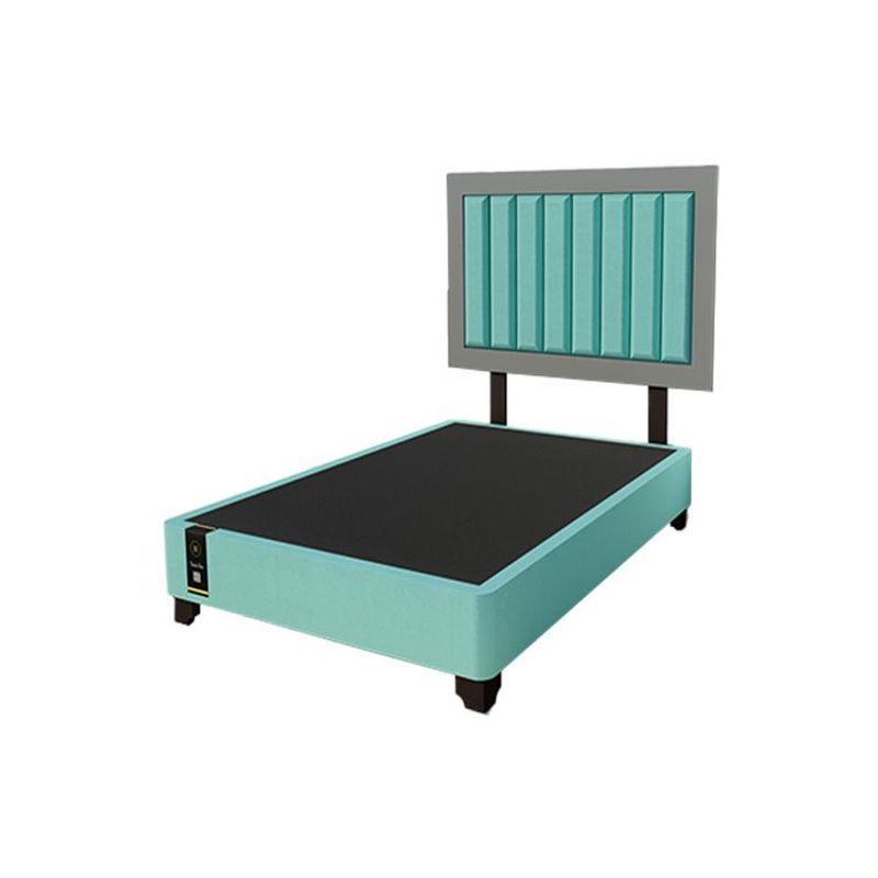BARAKA HOME - Dormitorio Lugo + Cabecera patas ajustables 1.5 plz - Jade y Gris Grafico
