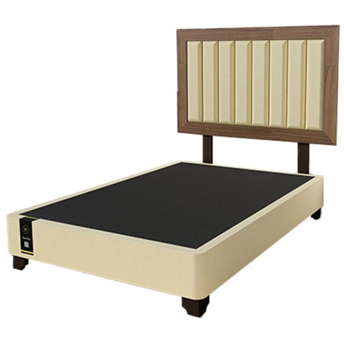 BARAKA HOME - Dormitorio Lugo + Cabecera patas ajustables 2 plz - Beige Oscuro y Catania