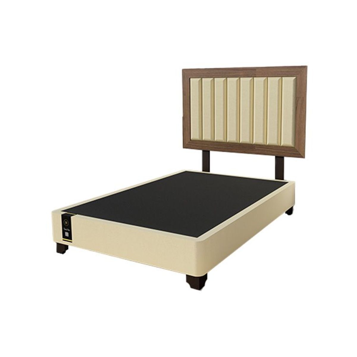 BARAKA HOME - Dormitorio Lugo + Cabecera patas ajustables 2 plz - Beige Oscuro y Catania