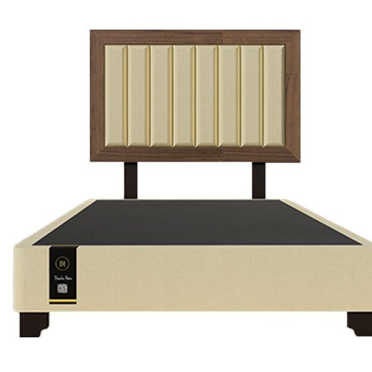 BARAKA HOME - Dormitorio Lugo + Cabecera patas ajustables 2 plz - Beige Oscuro y Catania