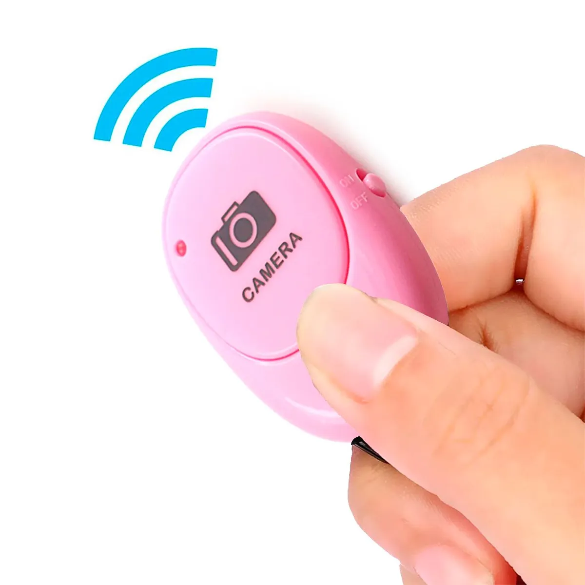 GENERICO - Disparador Bluetooth Para iPhone Android iOS Rosado
