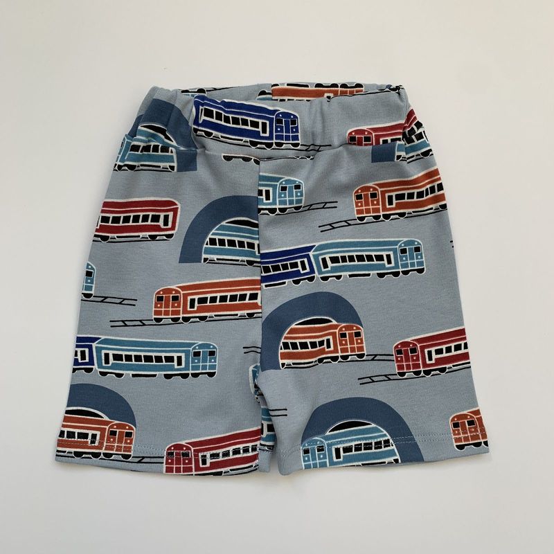 RED CARROT - Short celeste con trenes de algodon rib