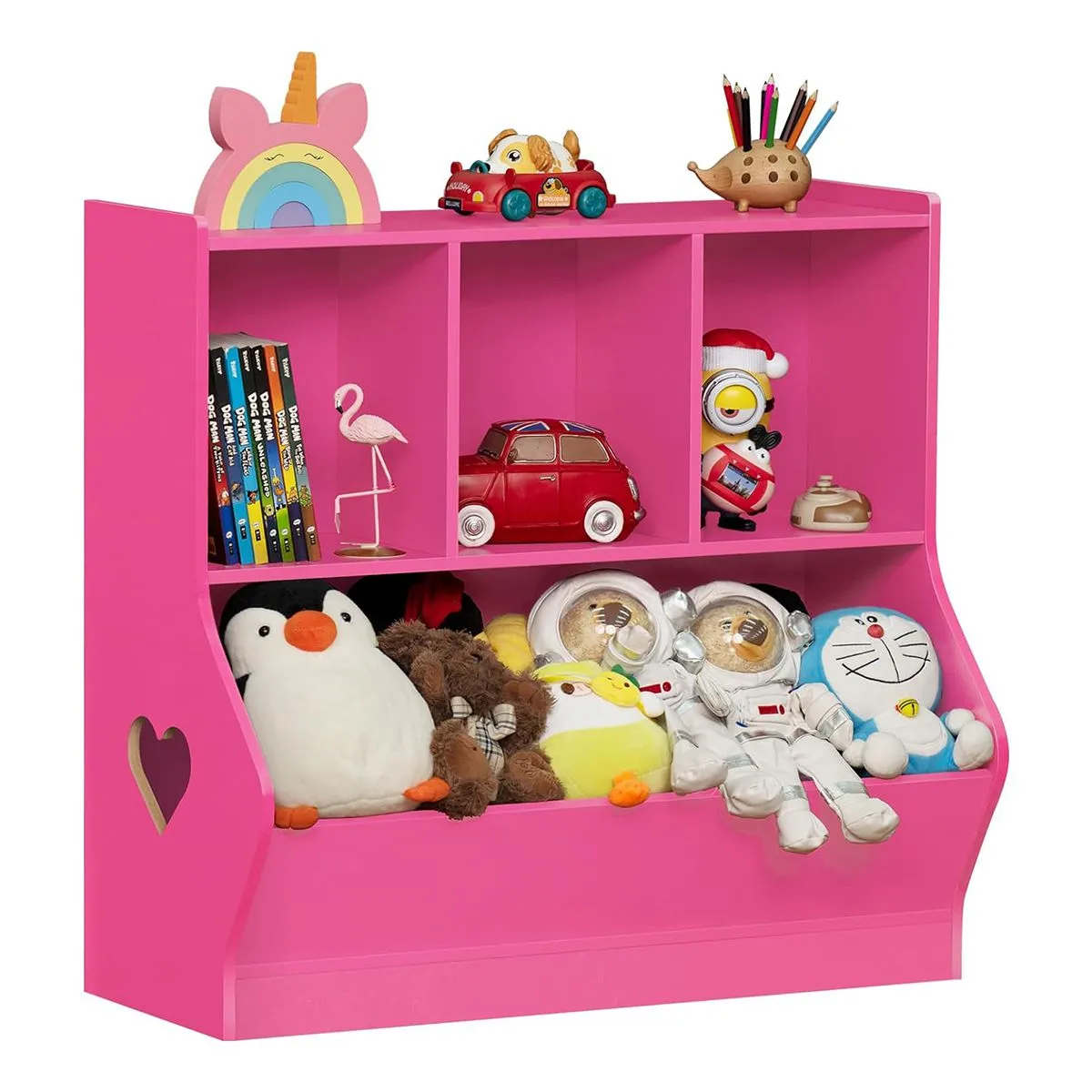 GENERICO - Librero Juguetero Mueble Infantil Carey Color Rosa - Gaudi