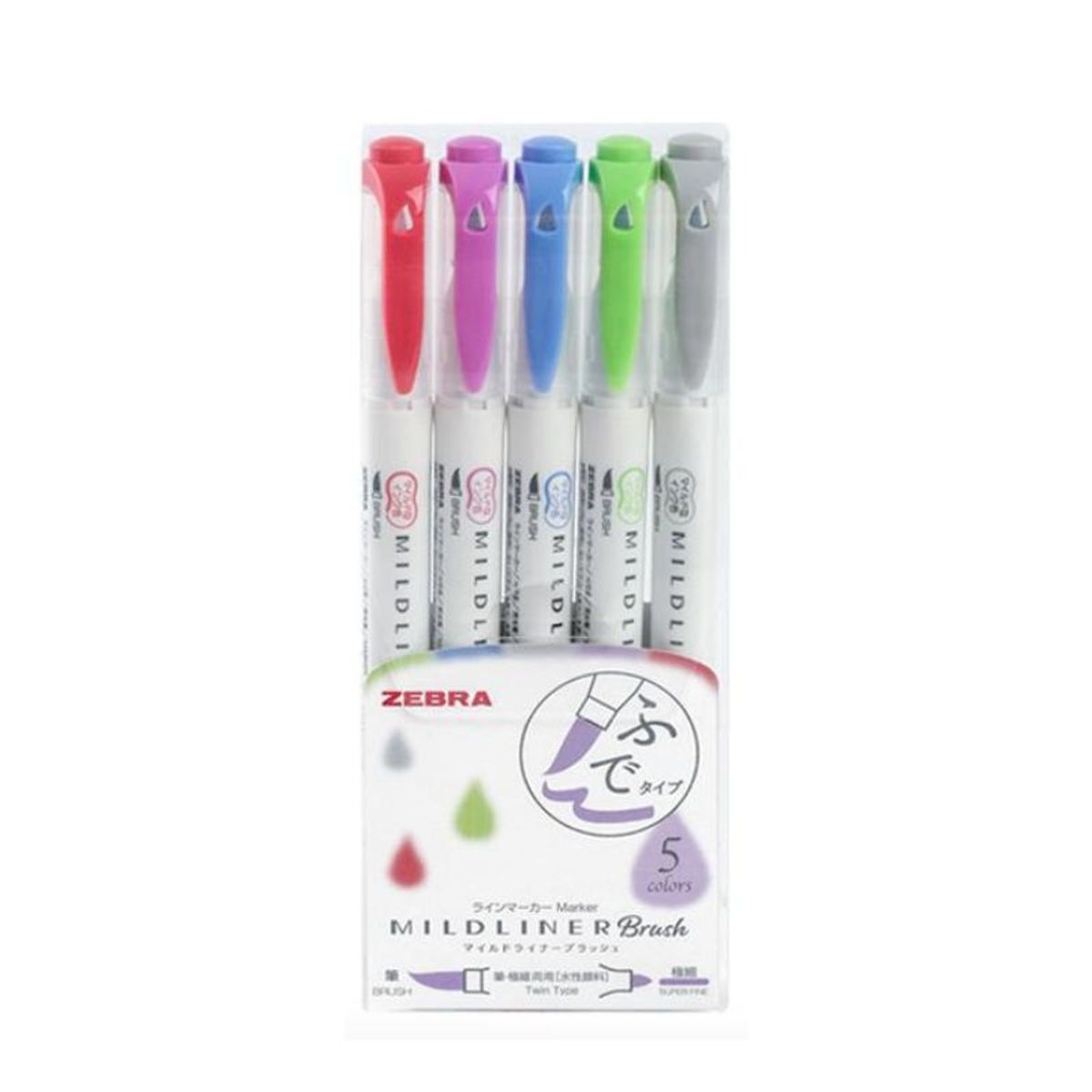 GENERICO - Zebra Mildliner Brush Pen - Soft Mild set