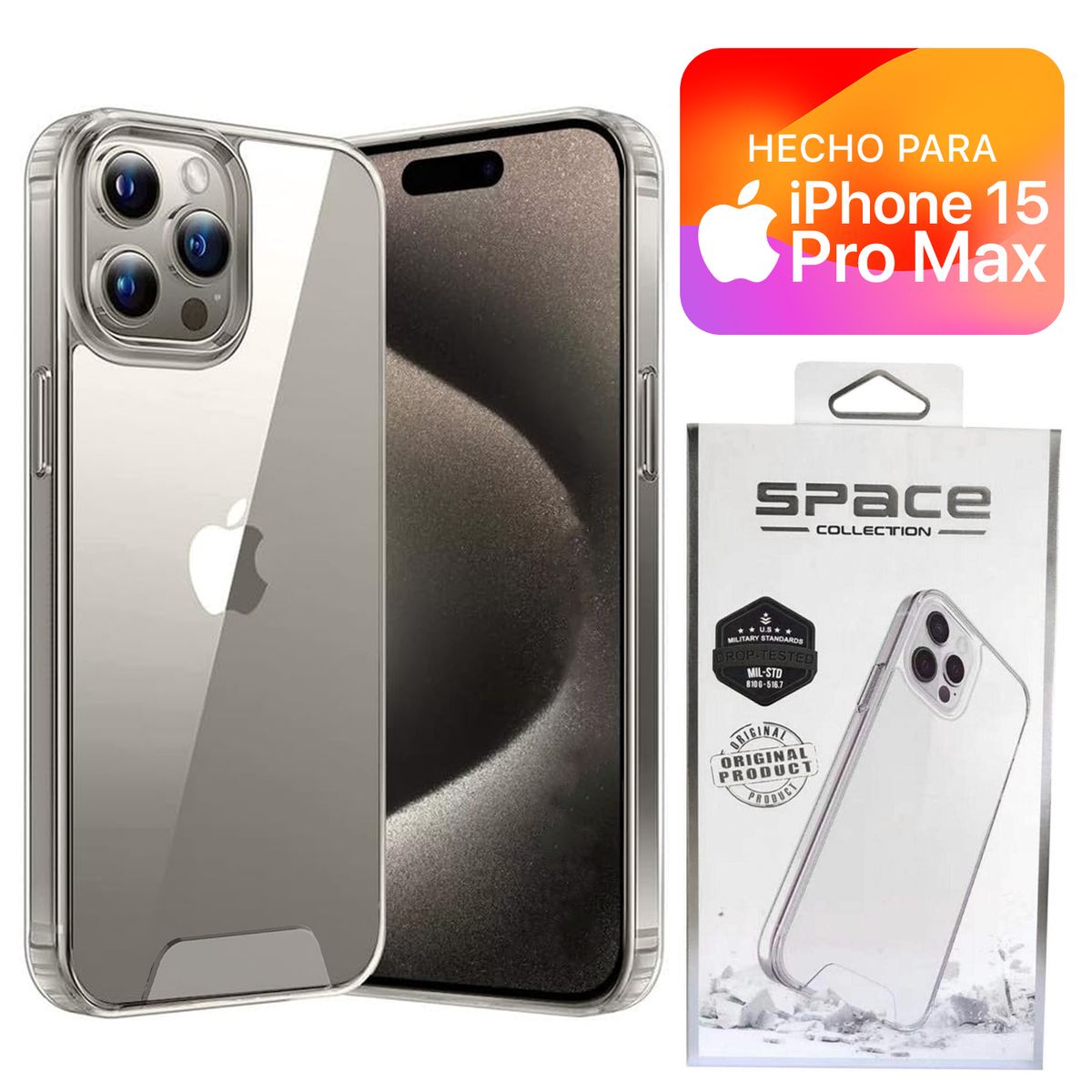 SPACE - Case Space Para Iphone 15 Pro Max Transparente