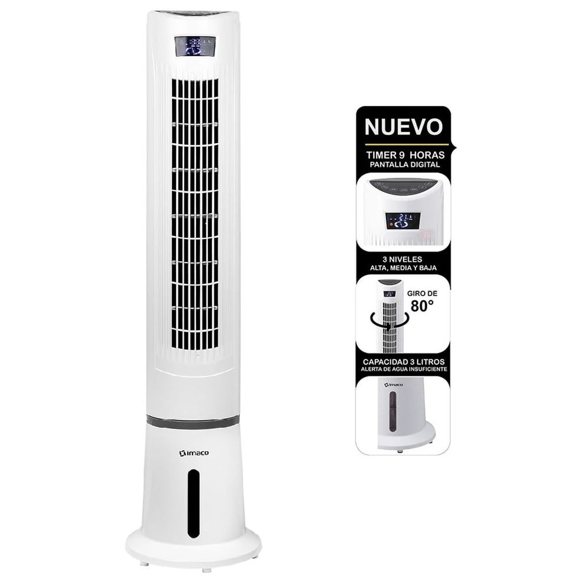 IMACO - Enfriador de Aire Imaco IYS5535 Air Cooler Digital Blanco