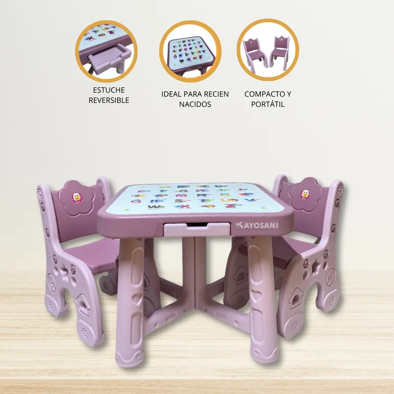 DOUX BEBE - Silla Escritorio 3 en 1 «CHILDESK» Pink