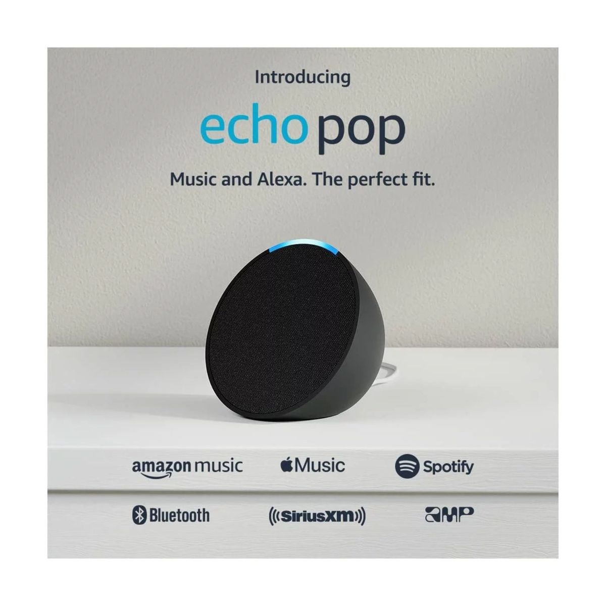 AMAZON - Parlante Amazon Echo Pop Altavoz Inteligente Con Alexa Negro