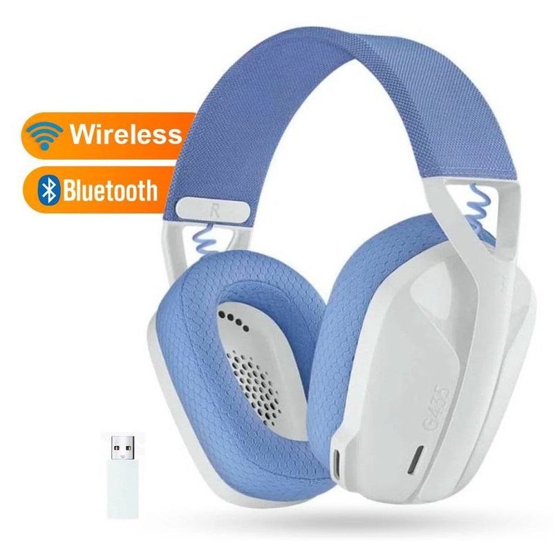 LOGITECH - Audifono Gamer Logitech G435 LIGHTSPEED  Bluetooth Blanco