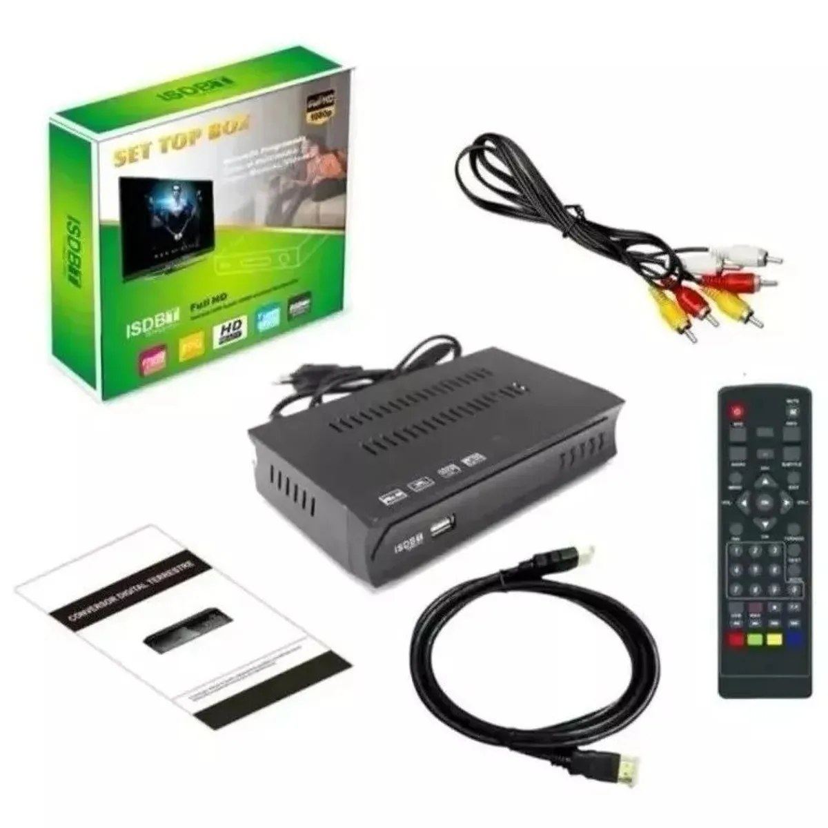 GENERICO - Decodificador Sintonizador Digital De Tv Full Hd + antena digital